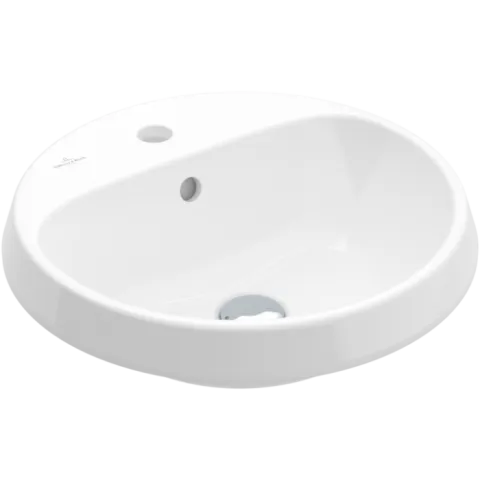 Встраиваемая раковина Villeroy & Boch Architectura, 450 x 450 x 170 мм, с переливом, нешлифованный, альпийский белый