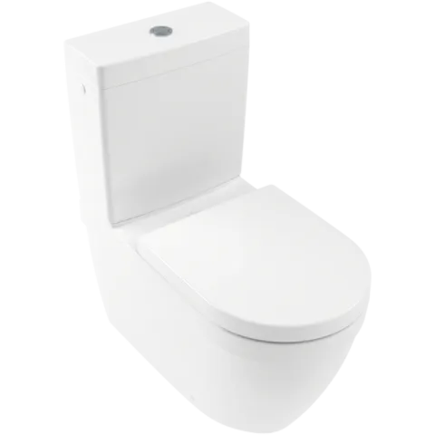 Унитаз-компакт с открытым смывным краем Villeroy & Boch Architectura, напольный, с DirectFlush, альпийский белый