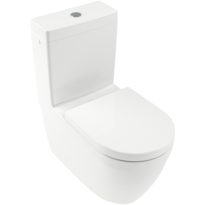 Унитаз-компакт с открытым смывным краем Villeroy & Boch Architectura, напольный, с DirectFlush, альпийский белый