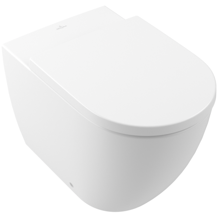 Унитаз с открытым смывным краем Villeroy & Boch Subway 3.0, напольный, с TwistFlush, Stone White CeramicPlus
