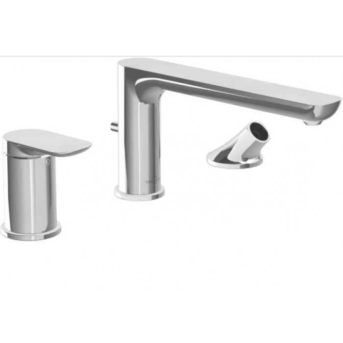 Смеситель для ванны двухвентильный настенный Villeroy & Boch O.novo, хром