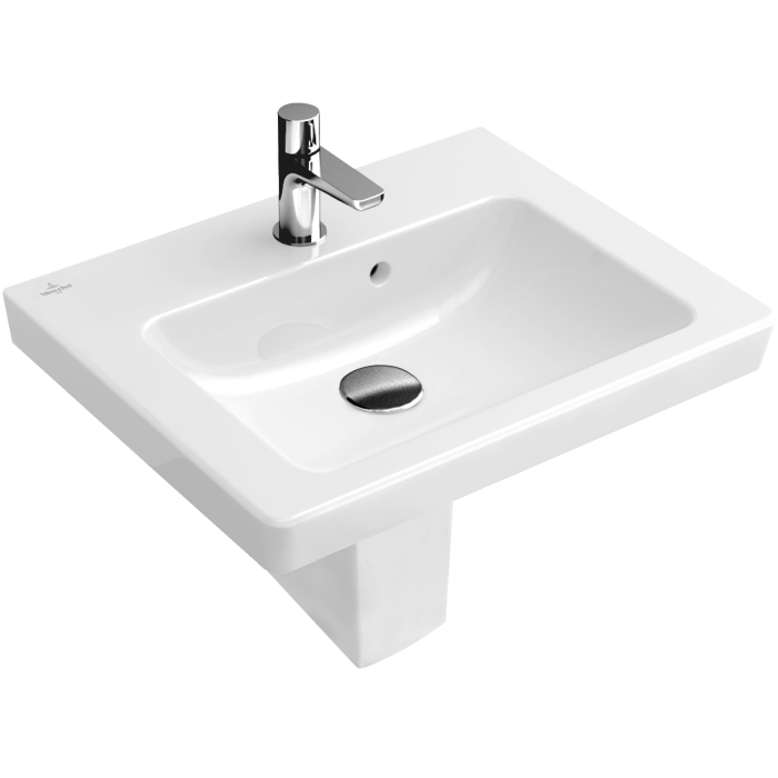 Раковина компактная Villeroy & Boch Subway 2.0 500 x 400 мм, альпийский белый CeramicPlus