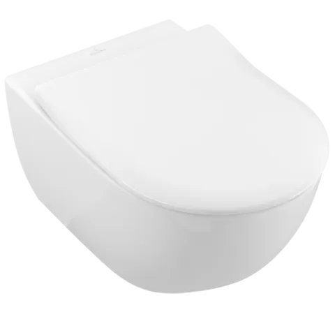 Унитаз подвесной с сиденьем Villeroy & Boch Subway 2.0, с DirectFlush, альпийский белый
