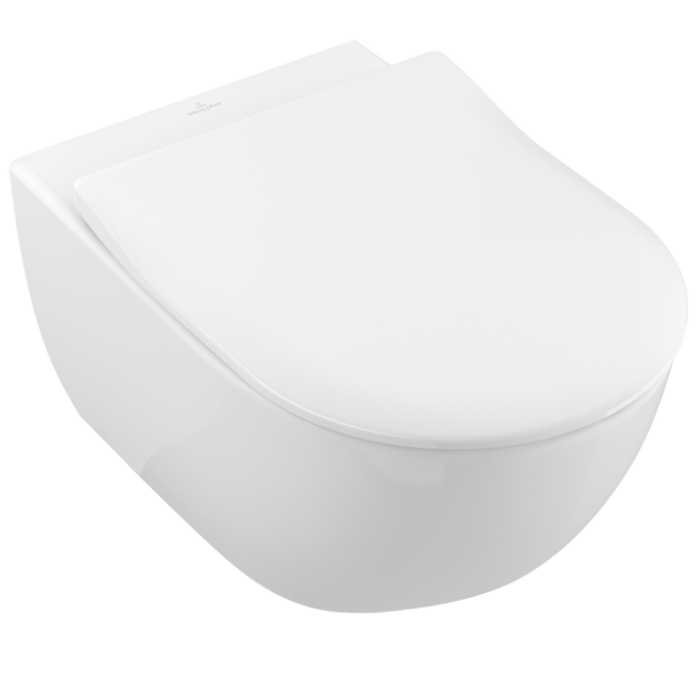 Унитаз подвесной с сиденьем Villeroy & Boch Subway 2.0, с DirectFlush, альпийский белый