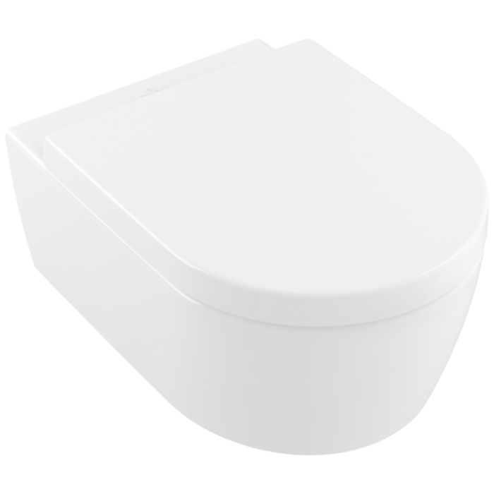 Унитаз подвесной с сиденьем Villeroy & Boch Avento, с DirectFlush, альпийский белый