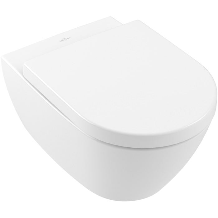 Унитаз с открытым смывным краем Villeroy & Boch Subway 2.0, настенный, с DirectFlush, альпийский белый