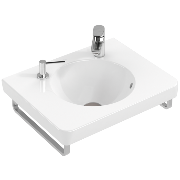 Держатель для полотенец Villeroy & Boch, 20 x 399 x 75 мм, нержавеющая сталь полированная