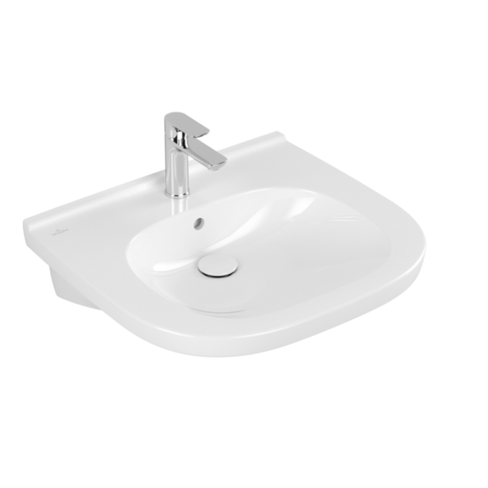 Раковина Villeroy & Boch ViCare, 600 x 550 x 195 мм, с переливом, нешлифованный, альпийский белый