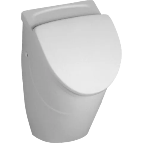 Писсуар компактный Villeroy & Boch O.novo, с отверстиями для крепежа крышки, с меткой, Скрытый подвод воды, 290 x 245 мм, альпийский белый