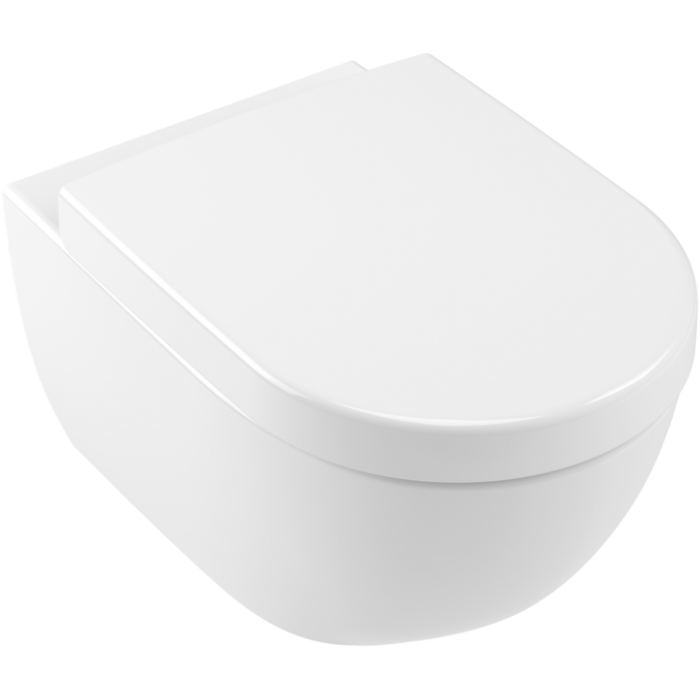Унитаз с вертикальным смывом Villeroy & Boch Subway 2.0, настенный, альпийский белый