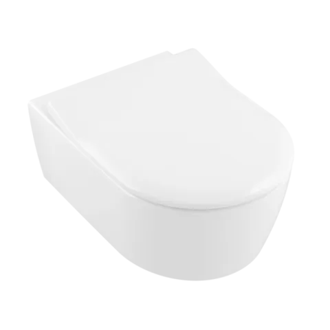 Унитаз подвесной с сиденьем Villeroy & Boch Avento, с DirectFlush, альпийский белый